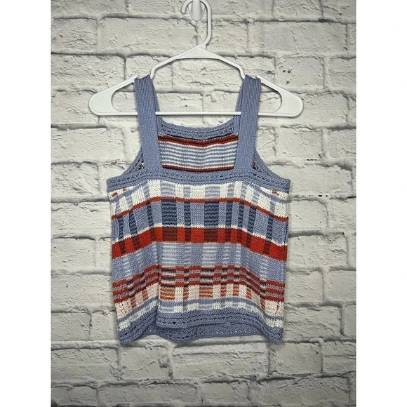 Banana Republic PLAID CROPPED SWEATER TANK XS. - Picture 4 of 6